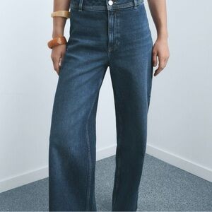 Zara Blue Flare & Wide Leg Jeans